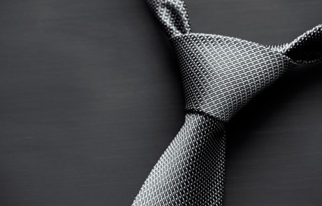A picture of a black tie.